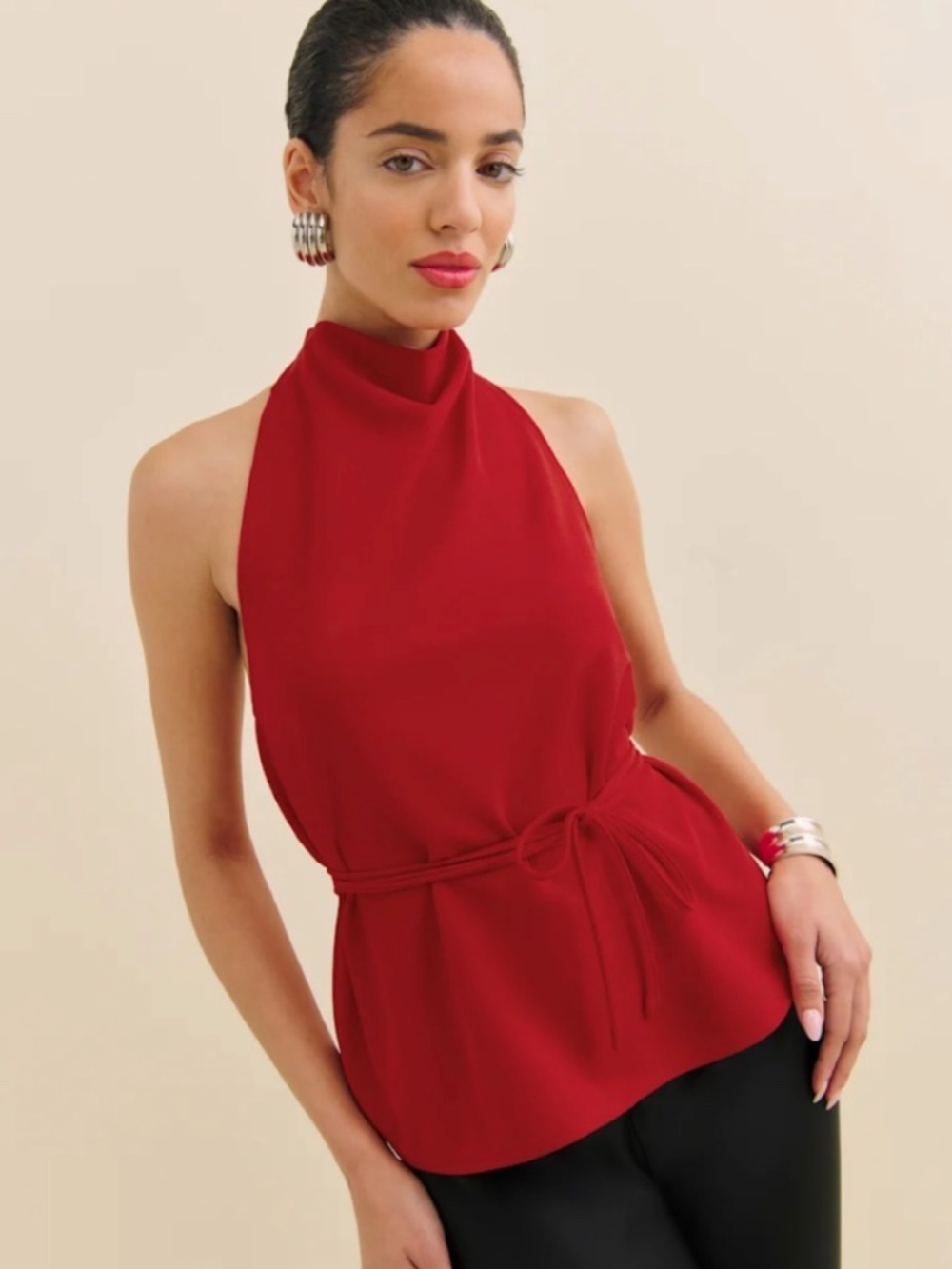 Reformation Red Halter Top